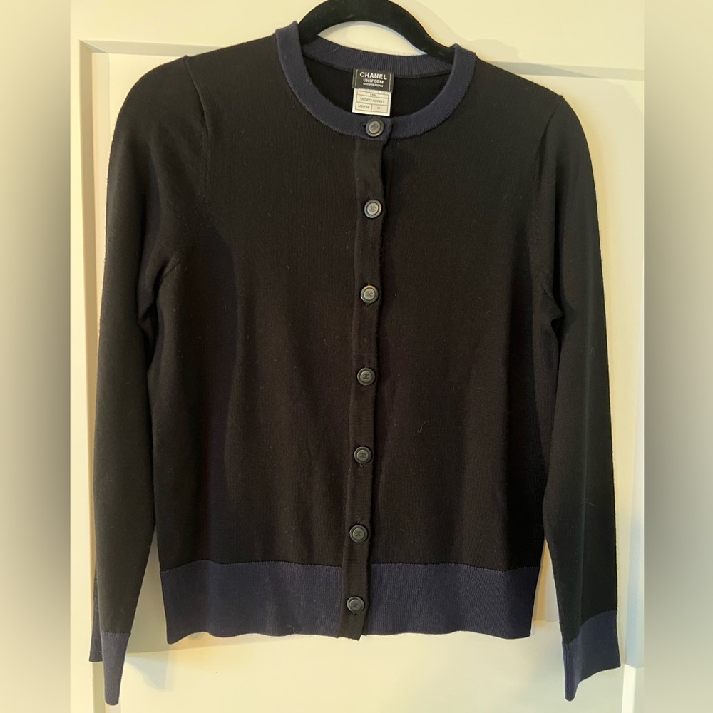 Chanel Uniform Wool Cardigan / Sweater / Sz. M